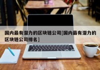 国内最有潜力的区块链公司[国内最有潜力的区块链公司排名]