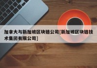 加拿大与新加坡区块链公司[新加坡区块链技术集团有限公司]